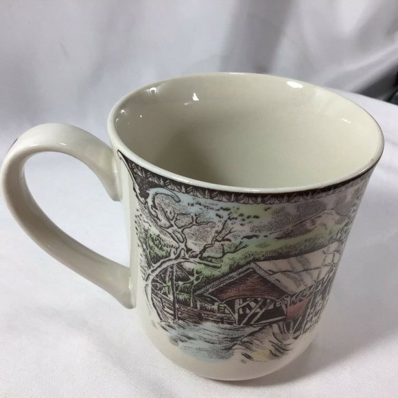 Johnson Brothers THE FRIENDLY VILLAGE 10 Oz Coffee Mug The Covered Bridge - Picture 8 of 9